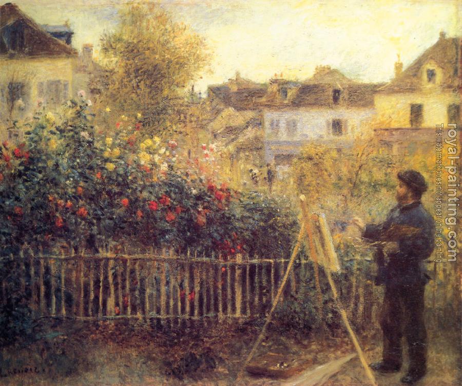 Pierre Auguste Renoir : Claude Monet Painting in his Garden at Argenteuil